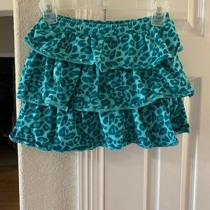 Gymboree blue ruffled animal print skort 6